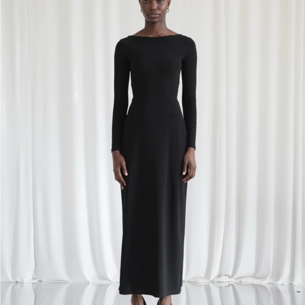 AYM Studio NEW Walter Reversible Maxi Dress Black Medium - Picture 2 of 13